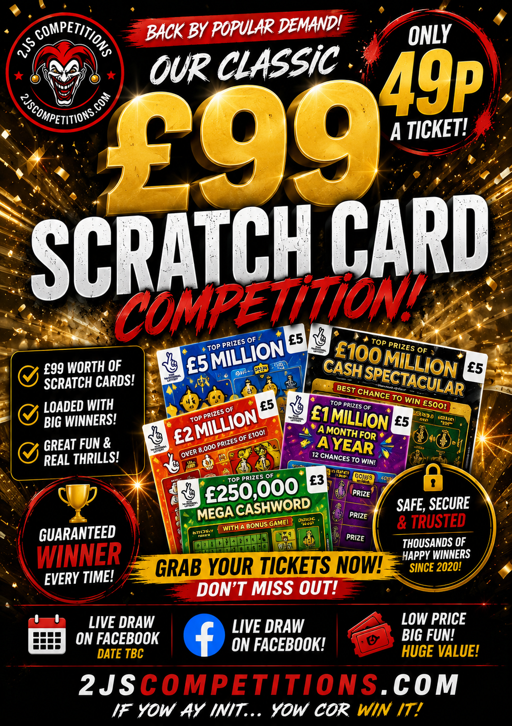 £99 Scratch Card Competition – Only 49p
