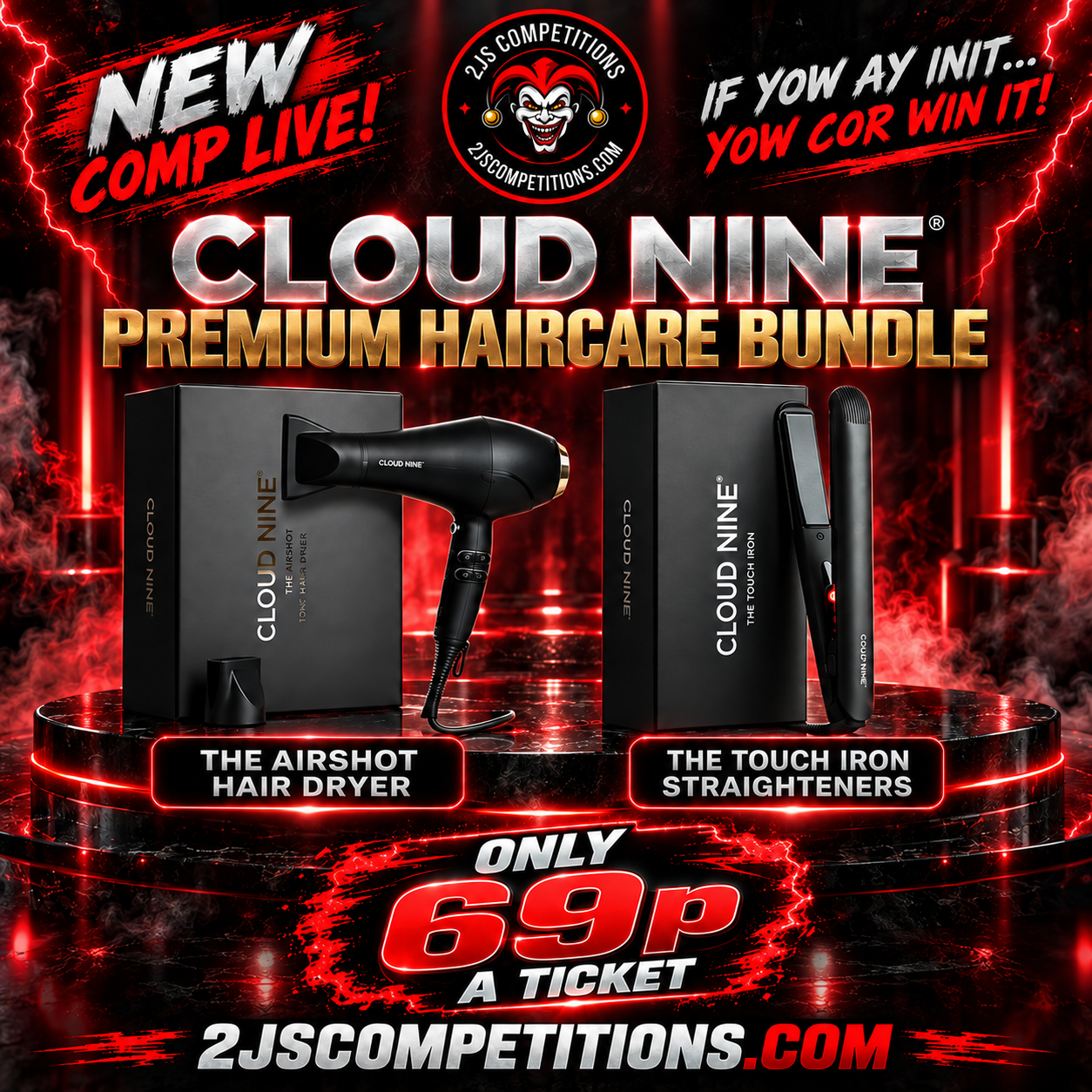 Cloud Nine Premium Haircare Bundle – 69p a Ticket